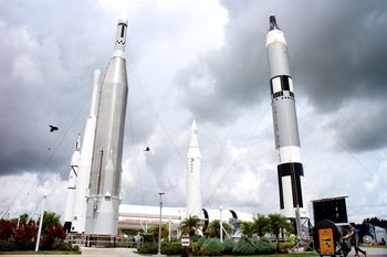 Der Rocket Garden zeigt echte Raketen